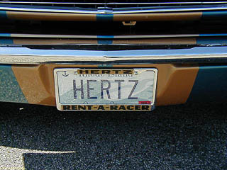 Hertz "Rent a Racer" license plate frame