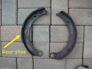 Front and rear brake shoes