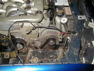 Front of SHO engine with battery removed