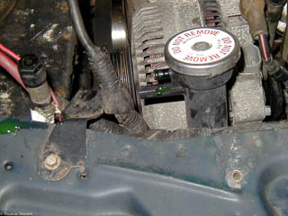 Removed the overflow tube from radiator filler tube